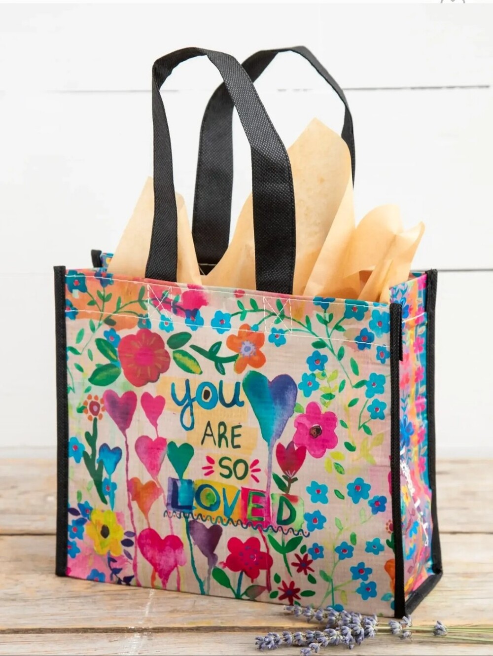 Medium Happy Bag Set of 3, 'You Are So Loved' Made From Recyled Material. - Picture 2 of 3